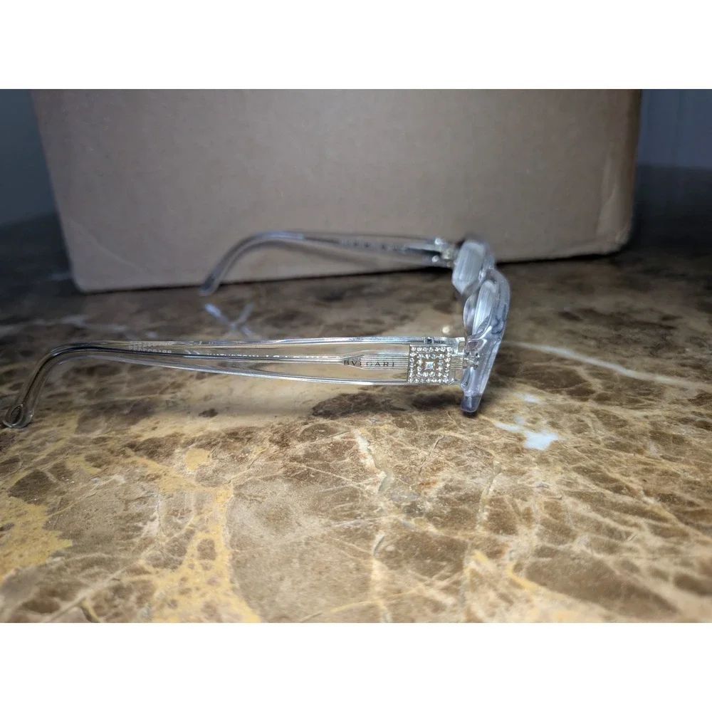 Bvlgari 454-B 540 Crystal Clear Eyeglasses Frames Womens Full Rim